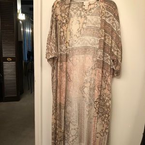 chicos size 3 (XL) Long Open Front duster cardigan. New Without Tags.